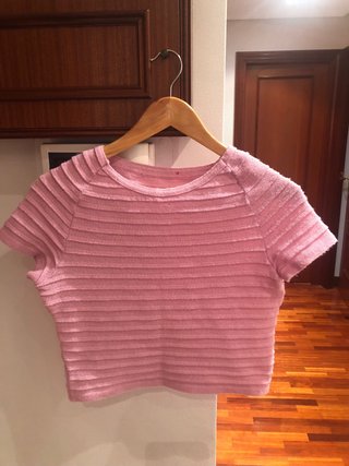 Conjunto falda y top rosa t.40