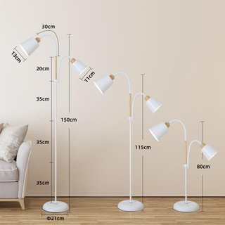 Lampada da Terra LED Industrial Vintage Bianca 150cm