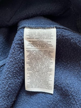 Sudadera Nike con capucha azul marino Talla M