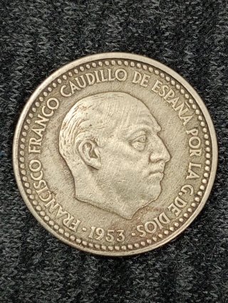 7 Monedas 1 Peseta Franco España