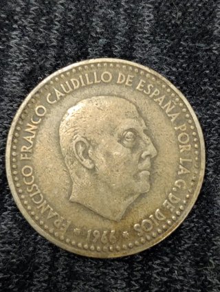 7 Monedas 1 Peseta Franco España