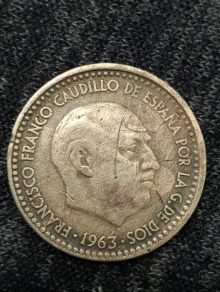 7 Monedas 1 Peseta Franco España