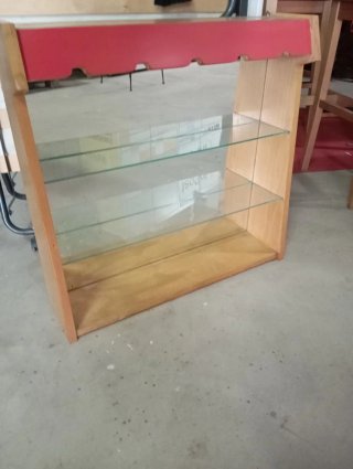Vetrinetta da muro in legno e vetro