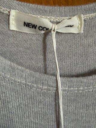 Vestido gris volantes talla única