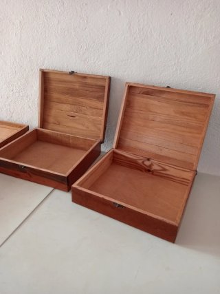 3 Cajas Grandes Madera Marrón