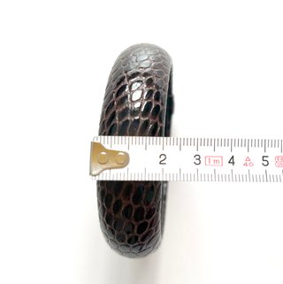 Pulsera efecto piel serpiente marrón
