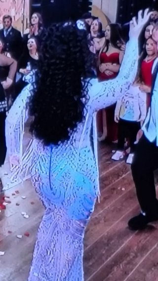 Vestido de novia dorado y blanco talla única