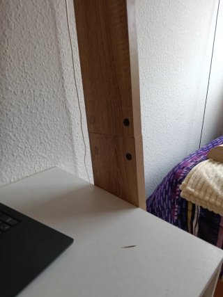 Escritorio Estantería Escalera Madera Blanca