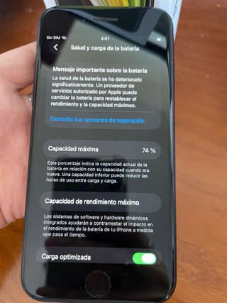iPhone SE Negro 64GB - 74% Batería