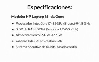 Ordenador Portátil HP Plata y Negro
