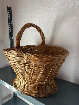 Cesta Mimbre Hecha a Mano