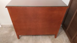 Mueble auxiliar madera y cristal