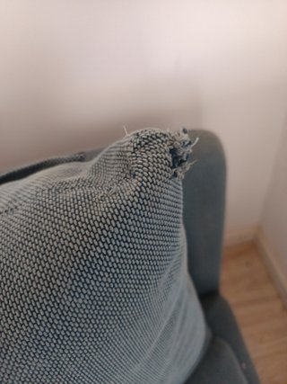 Sofá chaise longue individual azul