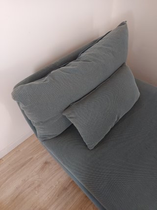 Sofá chaise longue individual azul