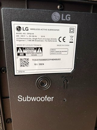 Barra Sonido LG SQC2 + Subwoofer Inalámbrico