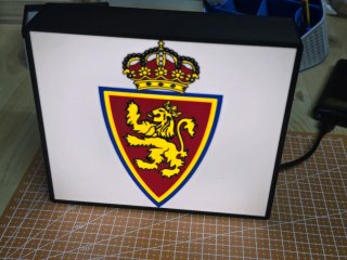 Lightbox lámpara LED Logo Zaragoza Fútbol club
