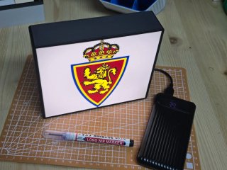 Lightbox lámpara LED Logo Zaragoza Fútbol club