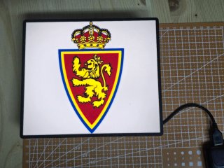 Lightbox lámpara LED Logo Zaragoza Fútbol club