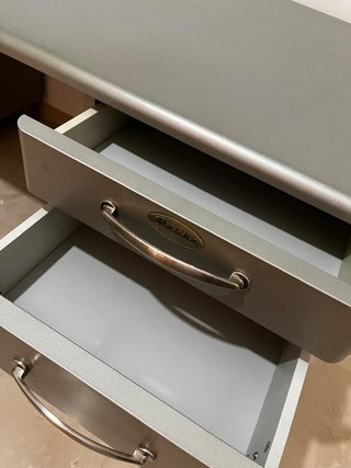 Escritorio Malibu Metal Gris con Cajones