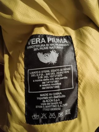Piumino Uomo Piuma Caldo Leggero Blu scuro