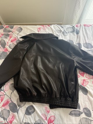 Chaqueta Cuero Pull&Bear Marrón Hombre