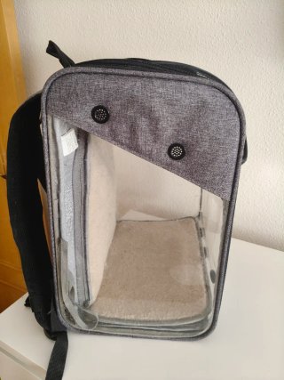 Mochila Transportín Transparente para mascotas