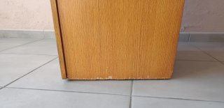Mueble, rueda y pedal máquina coser vintage