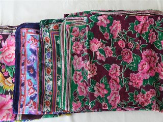 Pañuelos de seda estampados florales -#3-8-