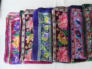 Pañuelos de seda estampados florales -#3-8-
