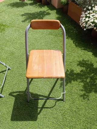 Banqueta alta madera y metal