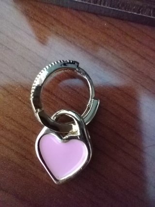 Orecchini a cuore rosa