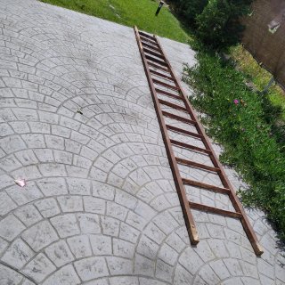 Escalera de hierro resistente