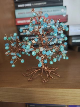 Alberino miniatura con pietre e cristalli