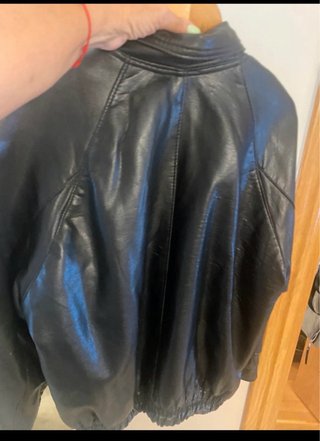Cazadora Piel Hombre Vintage Negra