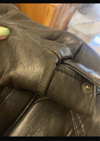Cazadora Piel Hombre Vintage Negra