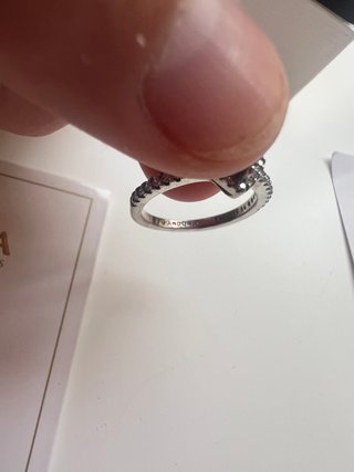 Conjunto Pandora Anillo y Collar Corazón Rojo