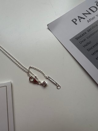 Conjunto Pandora Anillo y Collar Corazón Rojo
