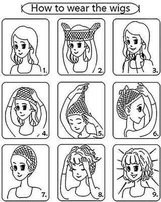 Peluca corta gris y blanca