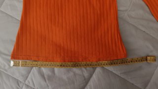 Camiseta canalé naranja