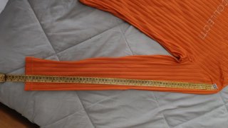 Camiseta canalé naranja