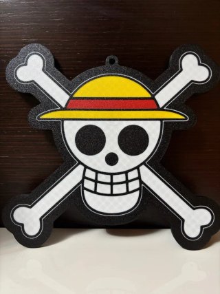 Wall Art Teschio One Piece Stampa 3D Multicolore