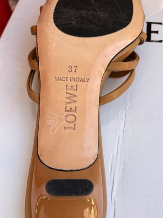 Sandalias Loewe Petal Anagram Piel Marrón