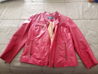 Cazadora Piel Rosa/Roja