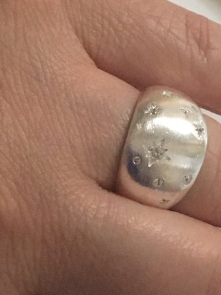 Anillo Plata Ajustable Estrellas