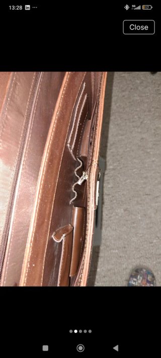 Maletín Elegante de piel marrón nuevo