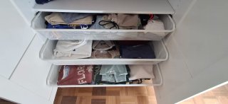 Armario modular blanco madera