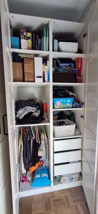 Armario modular blanco madera