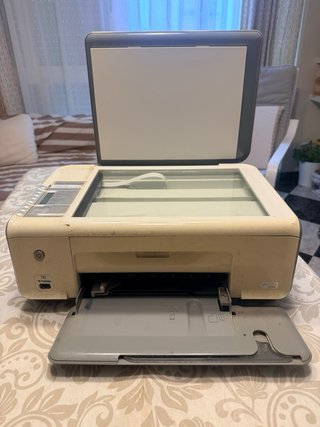 Impresora HP Beige y Gris