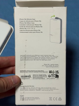 Funda Silicona Apple iPhone 16e Blanca