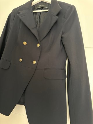 Chaqueta Zara Básica Azul Marino Talla M